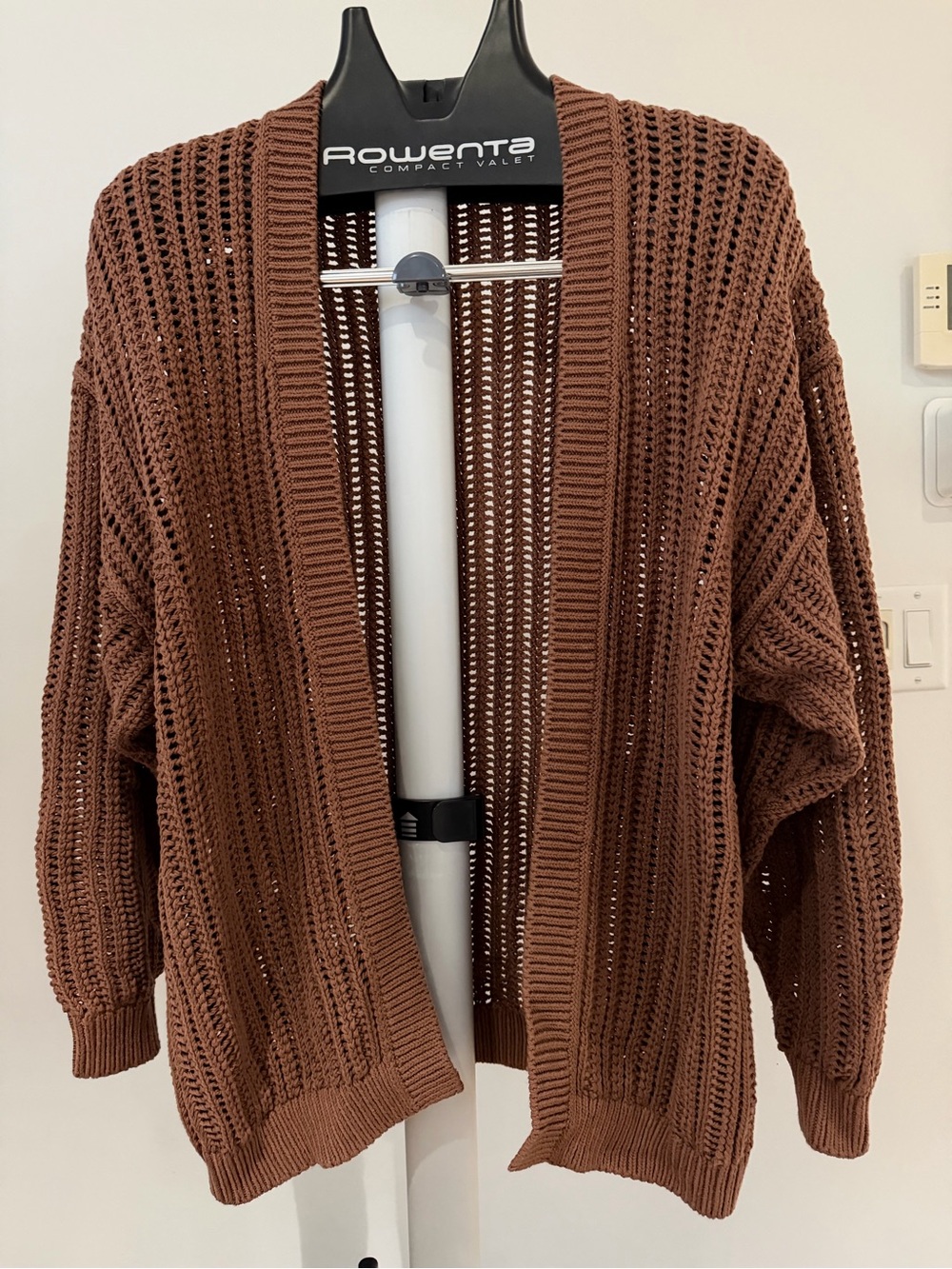 Wilfred Open-Knit Rust Brown Cardigan